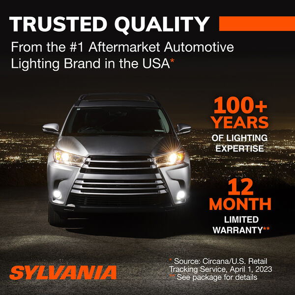 SYLVANIA 7443 AMBER LED Mini Bulb, 2 Pack - Sylvania