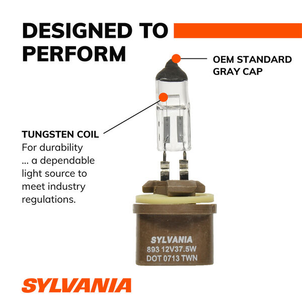 SYLVANIA 893 Basic Fog Bulb, 1 Pack - Sylvania